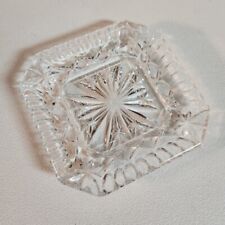 Clear Square Starburst Pressed Glass Dish Plate Tray 5