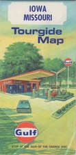Iowa/Missouri Tourgide Gulf Oil 1967 or 1968 Map Rand McNally and Co. picture