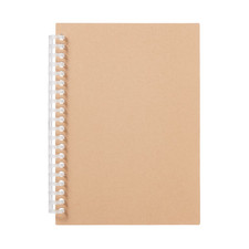 MUJI Refillable Notebook, Main Body, Kraft Cover A5 Size, 20 Holes, Beige picture