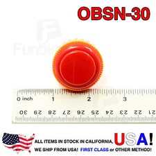 Sanwa Denshi Original OBSN-30 RED Push Button Screw Type secure JAMMA picture