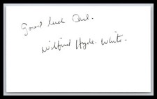 Wilfred Hyde White - Actor  - 3x5 Card - Signed | Autograph picture