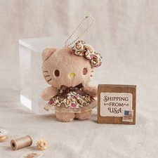 NEW Sanrio Hello Kitty Leopard Cheetah Plush Keychain Bag Charm Gyaru Y2K picture
