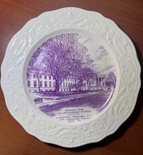 1950 DAR Dedication Plate Steubenville Pottery Adam Antique Purple Transferware picture