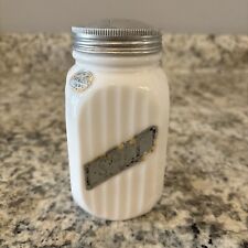 VTG Anchor Hocking Vitrock Milk Glass Salt Shaker Range Stove Ribbed picture