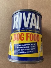 Vintage RIVAL Dog Food Metal Promotional Advertising Can Coin Bank #B picture