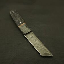 Vintage Handcrafts 9''inch Damascus Steel Tanto Skinner knife with Sheath | EDC picture