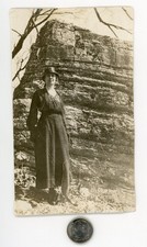 Vintage 1910's photo / Tallest Woman in the World Prepares to Climb Mount Susana picture