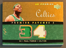 PAUL PIERCE 2007 UD PREMIER PATCH DUAL JERSEY 1/1 picture