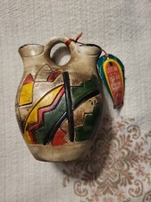 NATIVE INDIAN WEDDING PITCHER Ceremonial Vessel / Vase Vintage Pottery READ picture