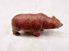 Brown Bear Figurine Collectible - Plastic Bear Animal Figurine vintage 4.5” picture