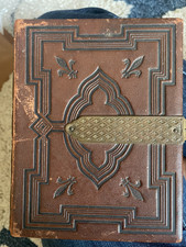 Antique 19th Century Leather Album for Tin Types/ Cabinet Cards picture