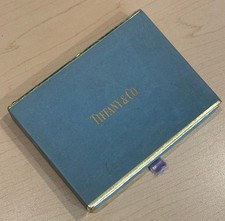 Genuine Vintage Tiffany Playing Cards - Bridge Set - 2 Decks - Blue Velvet Box picture