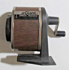 Vintage Berol Giant Apsco Pencil Sharpener Faux Wood Grain 6 Hole picture