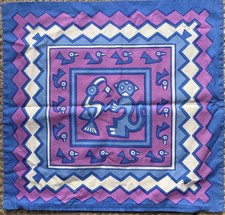 Two (2) Vintage 1981 SILVANIA  Palpa Print Cushion Covers Peruvian Tribal Style picture