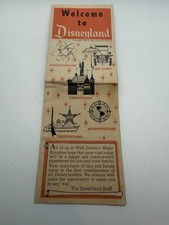 Vintage 1958 Welcome to Disneyland Five Lands Souvenir Map Brochure Pamphlet picture