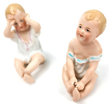 Lot of 2 Gebruder Heubach Piano Babies Bisque Porcelain Germany Antique 3