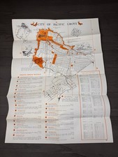 Pacific Grove CA Tourist Map Brochure Monterey Peninsula Chamber of Commerce VTG picture
