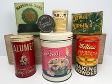 Vintage Advertising Tin Lot Cinderella Calumet McNess Jewel of Virginia Pablum picture
