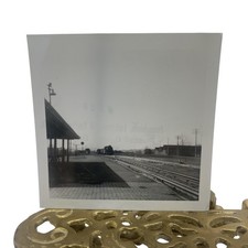 Vtg Norry Station PRR Railroad Train Photo 3.25x3.25 B&W Gelatin Original picture