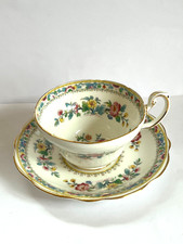Vintage EB FOLEY English Bone China Teacup & Saucer MING ROSE - c.1940 picture