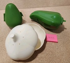 Tupperware Vegetable Keeper Garlic Green Pepper Avocado NOS picture