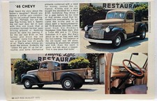 1946 Chevrolet Pickup Chevy Custom Original Print Ad Hot Rod Magazine picture