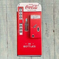 Classic Coke Bottle VENDING MACHINE Sign Coca-Cola METAL Hanging Wall Home Decor picture