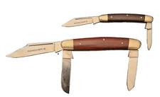 Set of 2 Vintage Seki Japan Rancher II & III Pocket Knives NOS Loose Mint 440 picture