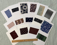 Lot of 38 pc Vintage & antique polka dot textile swatches, French picture