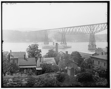 Photo:Poughkeepsie Bridge and Riverboat, Poughkeepsie NY c1906 picture