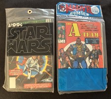 Star Wars #1-3 (1977) & The A-Team #1-3 (1984) New Sealed 3-Packs Marvel Comics picture
