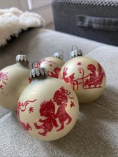 West Germany Stencil Ornaments Vintage Lot Of 4 Angels Sled Deer Children picture