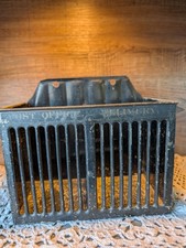 Antique Primitive Toleware Post Office Delivery Mailbox Tin Letter Sorter Wall  picture