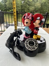 Disney Mickey & Minnie Animated Talking Phone, w/6' Telephone Line TESTED/WORKS picture