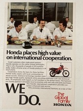 1982 Honda Motorcycle Print Ad International Cooperation picture