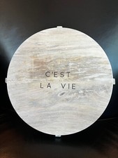 C'est La Vie Round Cheese Charcuterie Board New 11