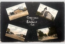 Elmhurst California Postcard Oakland Alameda County Multiple Views picture