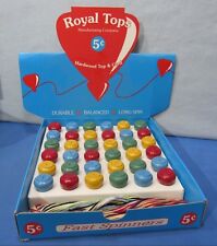 Royal 5¢ Tops ~ Display Box of 3 Dozen & Store Window Sign picture