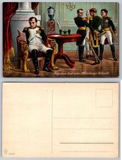 Vintage Napoleon Abdication Postcard - Historical German Art Lithograph picture