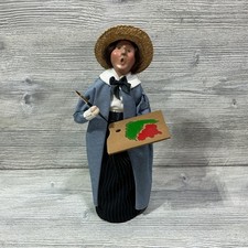Vintage Byers Choice Caroler Artist with Brushe and Palette 2000 Signed Rare picture