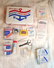 Vintage 1960s Johnson & Johnson Marine First Aid Kit With Contents picture