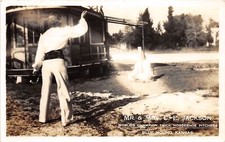 J67/ Blue Mound Kansas RPPC Postcard c30s Champion Trick Horseshoe Pitcher 133 picture