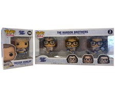 Slap Shot The Hanson Brothers & Reggie Dunlop Funko Pop Set Box Signed # 18 Jeff picture