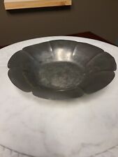 Rare Vintage Pewter Plate Bowl New Amsterdam Silver Company P349 Tableware Decor picture