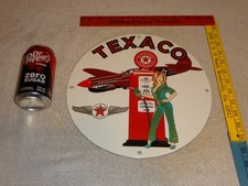 VINTAGE TEXACO AVIATION ASIAN WOMAN AIRPLANE 11 3/4