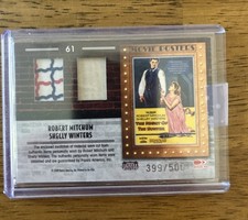 2009 Panini Americana Robert Mitchum/Shelly Winters Dual Worn Swatch Card #/500 picture