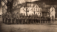 RPPC WW1 US Army Soldiers In Formation Real Photo Postcard c1918 picture