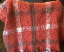 Vintage Rare Red, Gold, Blue Hudson’s Bay Company Scottish Mohair/Wool Blanket picture
