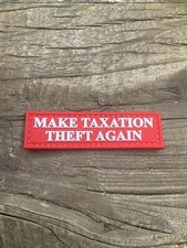 Patch PVC Tactical Morale HOOK-3D PVC Rubber Make Taxation Theft Again Tax picture