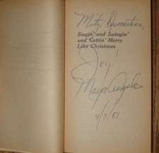 Maya Angelou Signed Autograph Singin' and Swingin' and Gettin' Merry Like 1979 picture